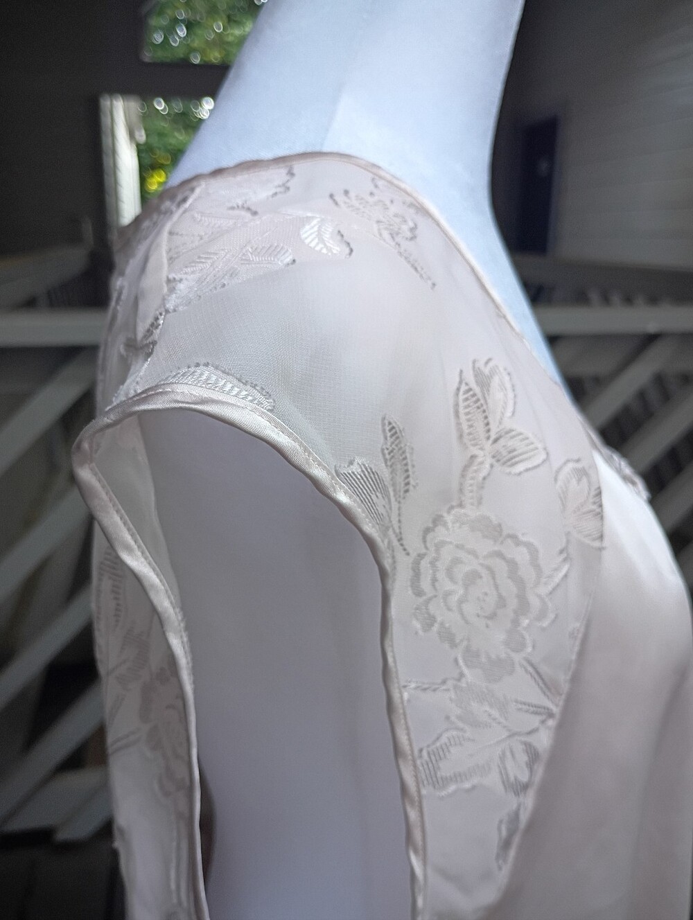 Oscar De La Renta Vintage Pink Label Blush Pink Nightgown Size 2x - Picture 6 of 8
